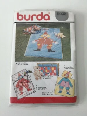 Vintage 80's Sewing Pattern - BURDA 5008 Kids Quilting Blanket Bedding Craft - Image 1 of 3