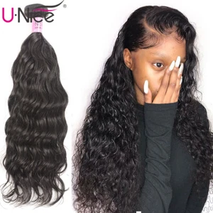 UNICE Brazilian Natural Wave Bundle estensioni capelli umani intrecci capelli vergini US - Foto 1 di 12