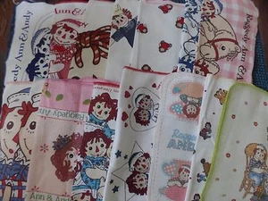 Rare Raggedy Ann & Andy Dish Cloth and Towels - Camel Tree Apples Flowers Japan - Picture 1 of 13