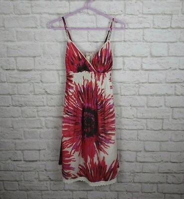 Vestido Derek Corazón Floral Correa de Espagueti Forrado Imperio Fruncido Juniors S Nuevo con Etiquetas Foto 1 de 4