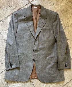 ⭐️ BRIONI HERRINGBONE PALATINO SPORT COAT JACKET 40 / 50 Short ⭐️ - Picture 1 of 6