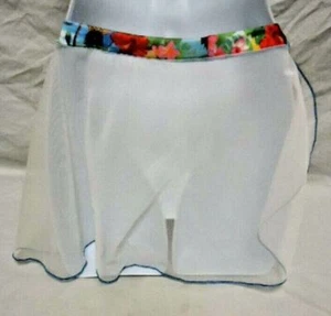 White Blue SKIRT Cover Up for Swimsuit Women's PETITE One Size NWOT #121 - Picture 1 of 2