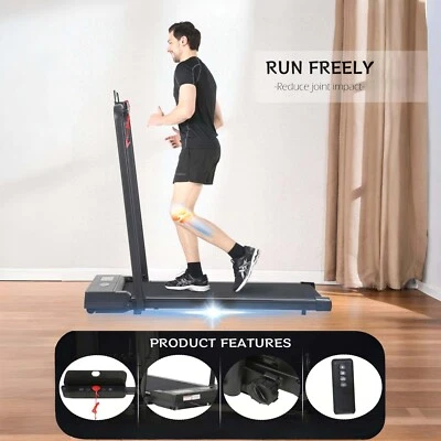 2-in-1  Foldable Under Desk Walking Pad Treadmil with Emergency Stop + Remote . - Image 1 of 4