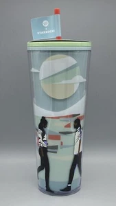 Vaso Starbucks + Lou 2024 Venti Negro Historia Mes Damon Marrón 24oz NUEVO - Imagen 1 de 7