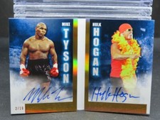 2023 Leaf Superlative Mike Tyson Hulk Hogan Scrapbook Dual Booklet Auto #2/10