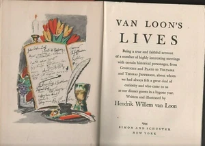 BOOK (1944): VAN LOON'S LIVES Hendrik Willem Van Loon (Fantasy Novel - Imagen 1 de 1