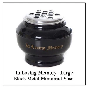 Metal Memorial Flower Vase In loving Memory Grave Side Cemetery Funeral Tribute - Picture 1 of 1