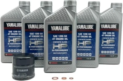 2016-23 Yamaha YXZ1000R Semi-Synthetic 10W-50 Oil Change Kit Engine Transmission Foto 1 de 4