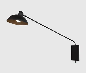 Lambert & Fils Waldorf Large Softwire Wandleuchte Black finish graphite hardware - Bild 1 von 3