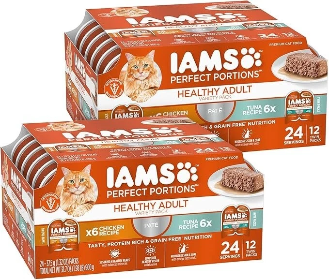 IAMS Perfect Portions Healthy Adult Wet Cat Food Variety Pack all sizes & flavou - Image 1 of 1