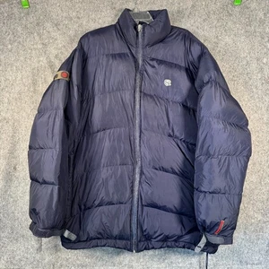 Y2K Rocawear piumino puffer giacca uomo taglia 3XL streetwear blu hiphop invernale lungo - Foto 1 di 17