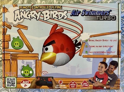 2) Angry Birds Air Swimmers Turbo Remote Control Flying Balloon Rovio New-Sealed - Image 1 of 4
