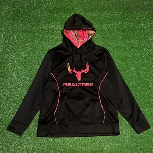 Damen Realtree Pink Camo Hoodie Schwarz Pink Damen M - Bild 1 von 5