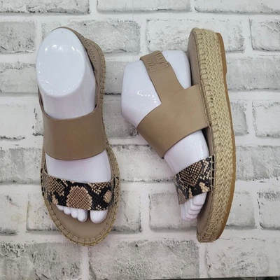 Sandalias Cole Haan clásicas Maine pellizco piel de serpiente alpargata con tiras 7,5 nuevas sin caja Foto 1 de 4