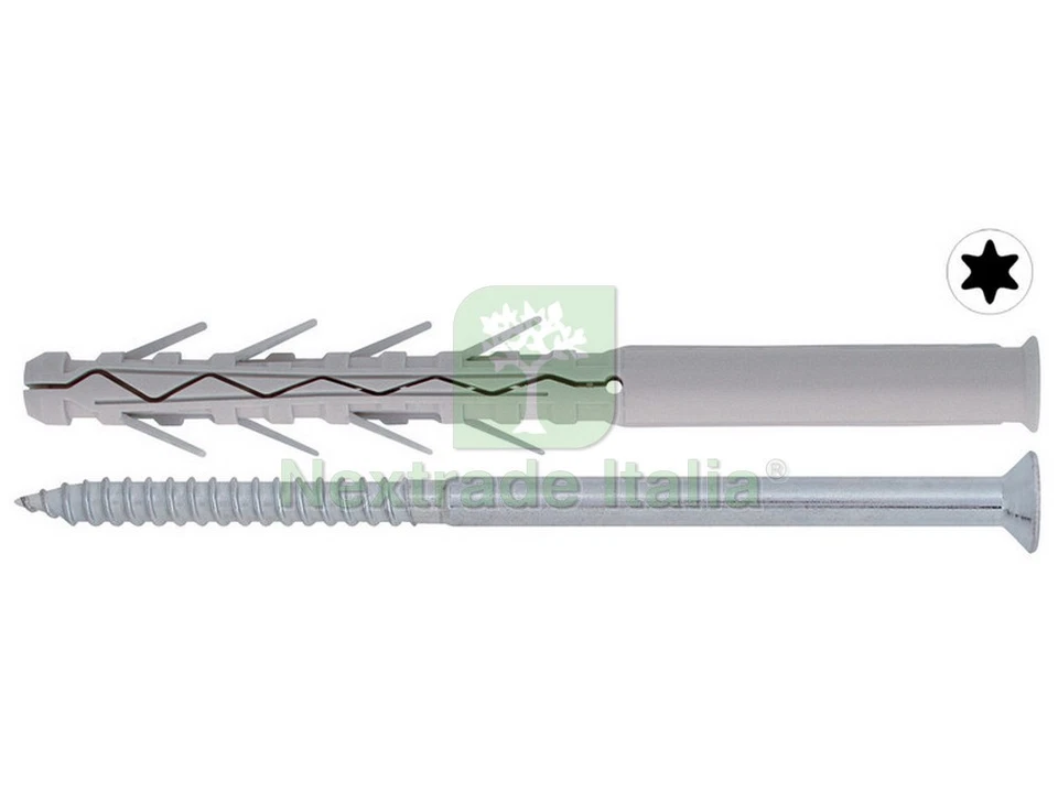 CF TASSELLO TUP4 CON VITE TORX 100 PZ. MM. 8X80: - Immagine 1 di 1