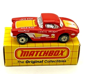 Matchbox MB71 1962 Corvette Red With “454 Rat” Tampo Gold Wheels Mint in Box - Picture 1 of 6