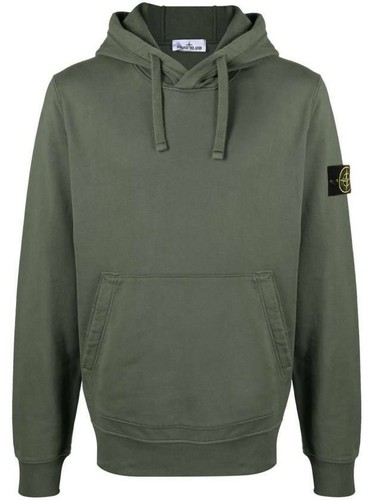 Felpa con cappuccio Stone Island in pile di cotone vestibilità regolare 801564151 V0059