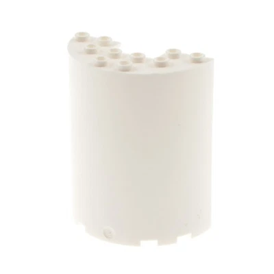 1x Lego Cylinder Half 3x6x6 White with 1x2 Cutout Half Round 6382974 87926 - Image 1 of 2