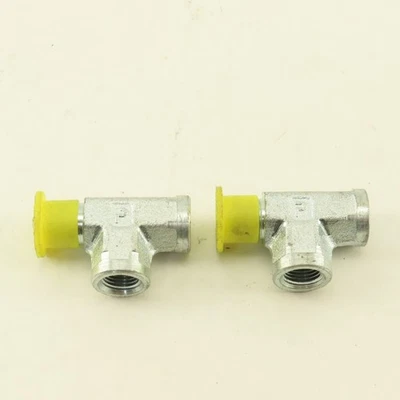 Parker 1/8" NPT Male Run TEE x Female x Female Steel Zinc Coated Lot Of 2 - Image 1 of 4