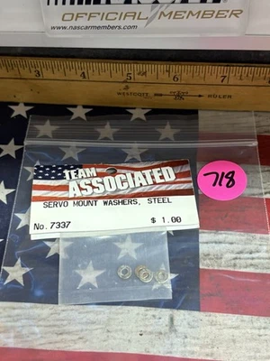 TEAM ASSOCIATED 7337 SERVO MOUNT WASHERS: Steel / 4pc.  USA Shipped - Image 1 of 2