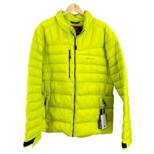 Obermeyer Klaus Down Jacket Spark Yellow 800 Fill Power High Visibility XL New - Picture 1 of 11