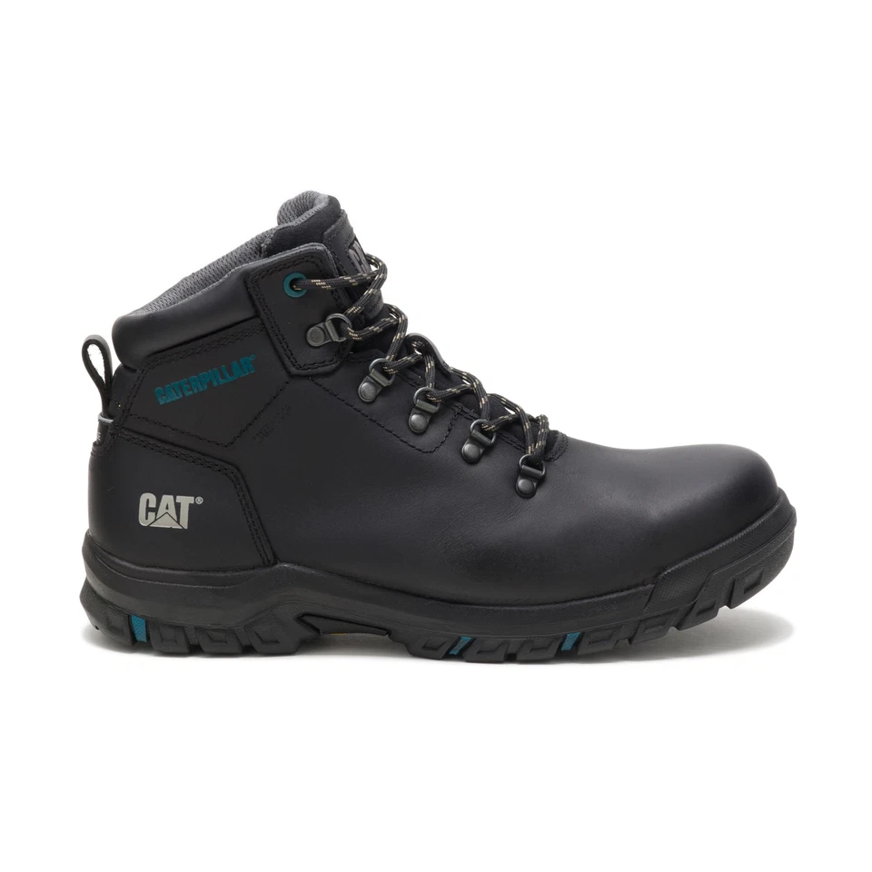 Caterpillar CAT Womens Mae Black Steel Toe Work BOOTS Sz 7.5 P91022 Waterproof