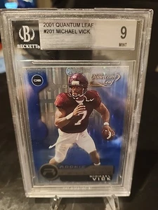 Quantum Leaf 2001 novato Michael Vick #201 (RC) BGS 9 - Imagen 1 de 2