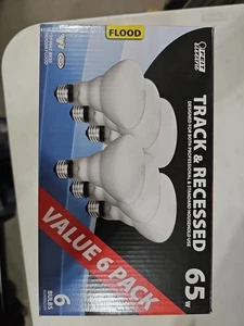 65w Br30 Indoor Track And Recessed Bulbs 6 Pack 120v Old School Bulbs Not Led - Picture 1 of 4
