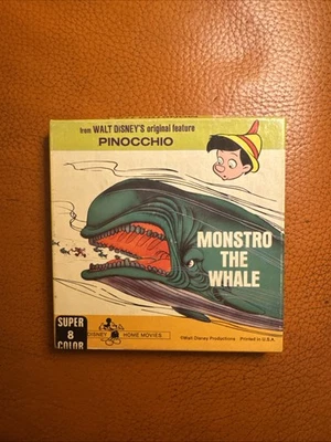 CARRETE DE PELÍCULA SUPER 8 VINTAGE DISNEY PINOCHO MONSTRUO LA BALLENA COLOR SONIDO Foto 1 de 4