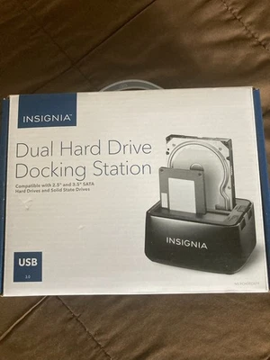 Insignia Dual Hard Drive Docking Station. New & Open Box - Image 1 of 4
