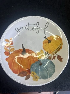 Plato decorativo de otoño otoño calabazas de acción de gracias agradecidas de Ashland 8,5 X 8,5 - Imagen 1 de 4