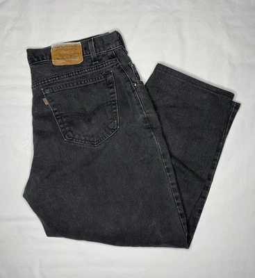 Jeans Levi's Vintage Negro Denim 545 Calce Suelto Suelto Marrón Tab Foto 1 de 4