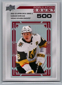 2022-23 Upper Deck Series 2 Population Count 500 /500 Kaedan Korczak Rookie RC - Picture 1 of 2