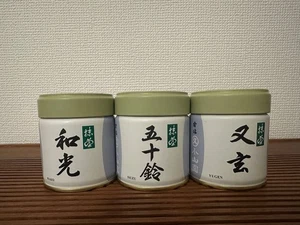 Marukyu Koyamaen Matcha Dose 3er Set UJI Zeremonielle Qualität Grünteepulver - Bild 1 von 7