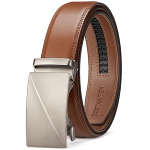 Mens Belt Leather Ratchet Belt For Men Dress and Casual with Adjustable Buckl... - Bild 1 von 8