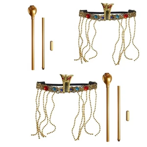 Mujer Plástico Cetro Serpiente Retro Cuentas Borla Prendas para la Cabeza Festival de Halloween - Imagen 1 de 35