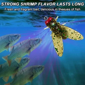 Juego de señuelos para peces cebo artificial realista biónico pesca con mosca con ganchos afilados - Imagen 1 de 9