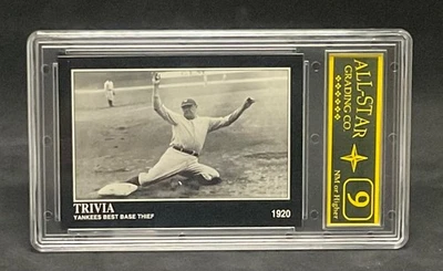 1992 Megacards Babe Ruth Collection #99 Baseball Card(Graded ASG 9) - Image 1 of 2