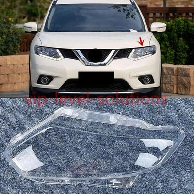 Left Side Headlight Lens Clear Cover + Sealant Glue For Nissan X-Trail 2014-2016 - Image 1 of 4
