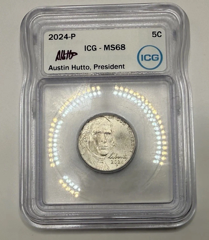 2024 P JEFFERSON Nickel 5C ICG MS68 Rare Coin! Low Mintage! - Image 1 of 4