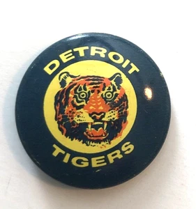 Vintage Detroit Tigers - MLB Baseball metallo spilla pulsante 7/8" - Foto 1 di 2