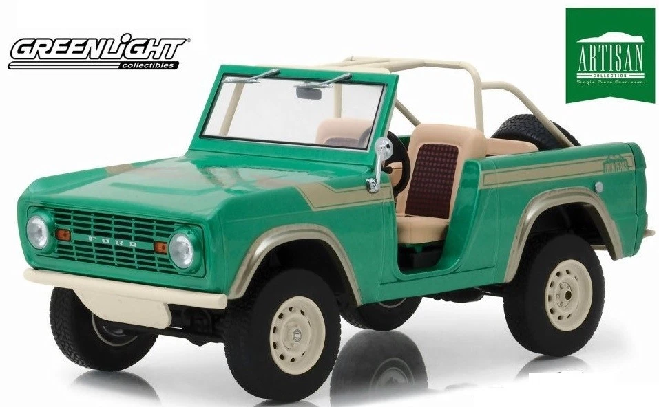 Ford Bronco 1976 aperti Verde Modellino Auto 1 18 Greenlight Collectibles