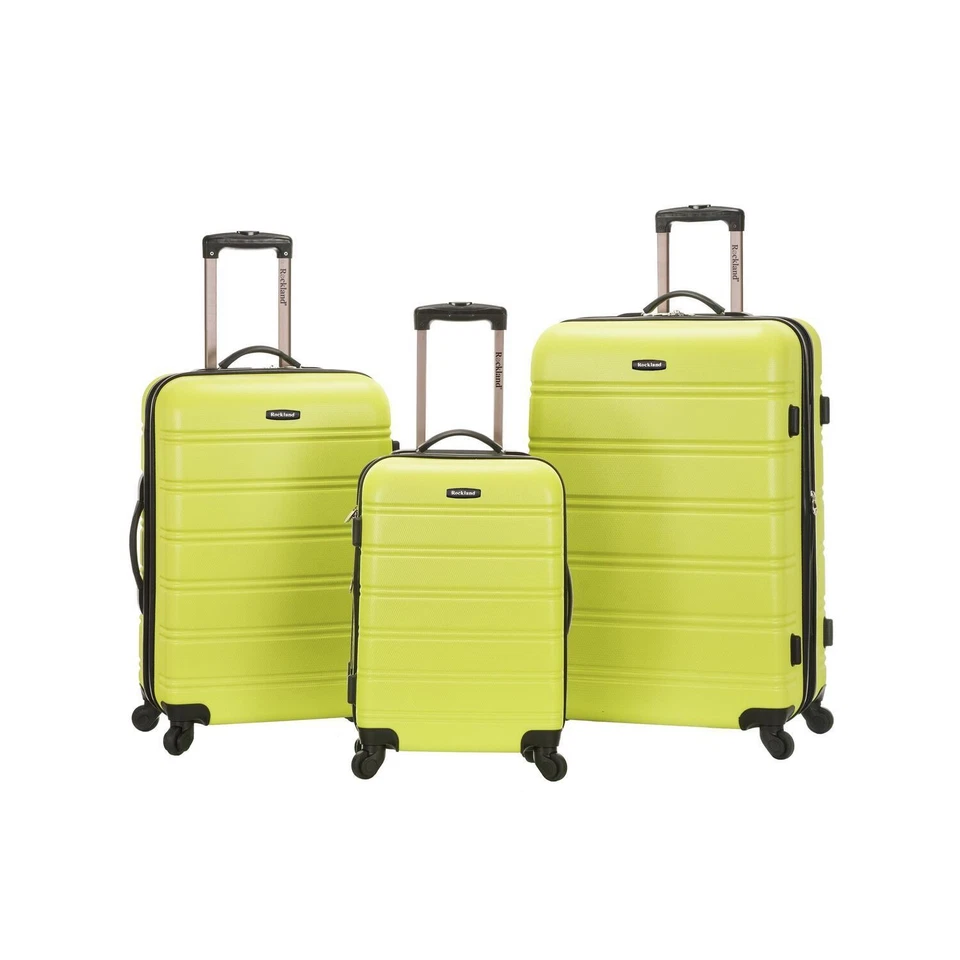 Juego de 3 piezas giratorias Rockland Equipaje Melbourne Hardside Estilo F160 - Lima Foto 1 de 1