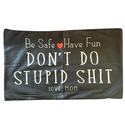 12x20 Be Safe Have Fun Mom Pillow Funny Novelty Decorative Throw Pillow - Image 1 of 2