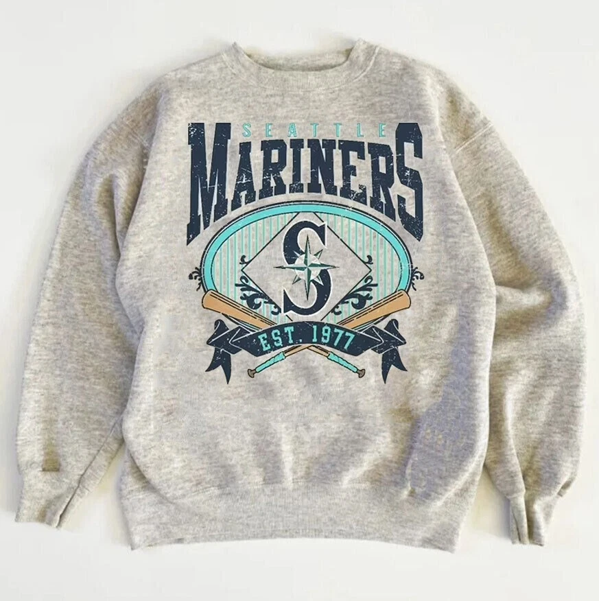 MLB Seattle Mariners Logo Champions Ash Sudadera Unisex Hombres Mujeres RM0398 Foto 1 de 1