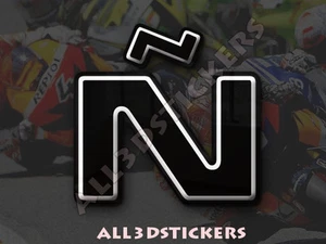 Pegatina Letra Ñ 3D Color Negro Tamaño 25mm - Picture 1 of 1