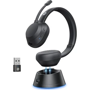 Wireless Headset, Wireless Headphones with Mic AI Noise Cancelling 65 Hrs Work t - Picture 1 of 7