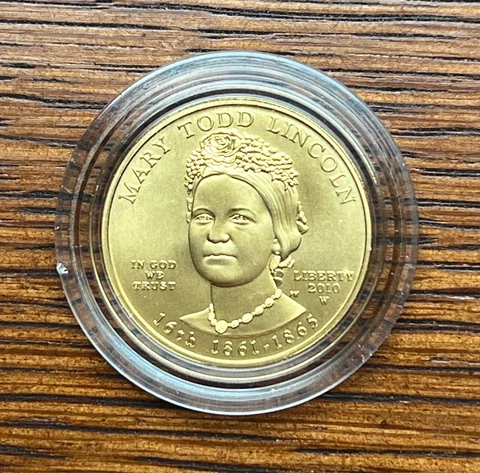 2010 1/2 oz Gold First Spouse Series Mary Todd Lincoln BU Coin Low Mintage 3,695 Cover