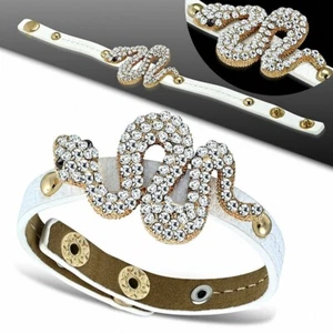 Pulsera A Presión Con Botones De Reloj En Forma De Serpiente En Espiral De Cuero - Imagen 1 de 1