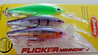 Berkley Flicker MINNOW Crankbait #7 (seleccionar color) paquete de 3 Foto 1 de 4